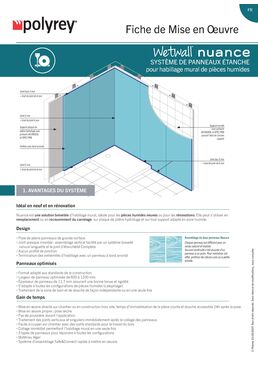 Habillage décoratif mural étanche pour salles de bains et pièces humides | NUANCE