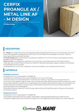 Plinthe en métal | METAL LINE AF - M DESIGN en aluminium anodisé