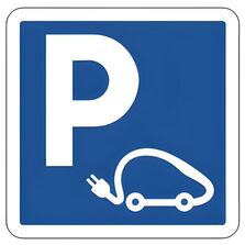 Panneau parking voiture électrique C1a 500 mm classe 1 | 1-02-2-036e3