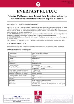 Primaire d’adhérence pour béton à base de résines polymères insaponifiables | EVERFAST FL FIX C 