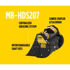 Godet cribleur broyeur MB-HDS207