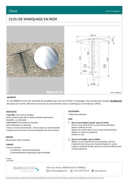 Clou de marquage | Inox – SEMCO