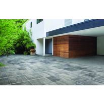 Dalles béton à couche supérieure décorative en granulat de pierre