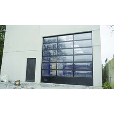 Porte sectionnelle en aluminium à panneaux en verre acrylique | I-14F Frame