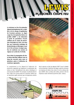 Plancher coupe-feu LEWIS | Profilés à queue d'aronde LEWIS