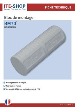 Bloc de montage en polystyrène | BM70 - ISODEP008