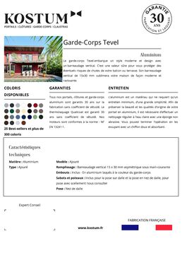 Garde-corps barreaudé sur mesure en aluminium  | TEVEL