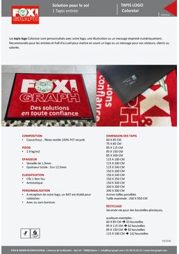 Tapis personnalisable avec votre logo | COLORSTAR