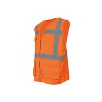 Gilet multipoches haute visibilité pour professionnels travaillant en extérieur durant l’été | 4-01-5-014