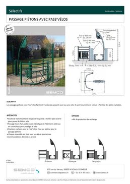 Sélectif de passage piétons | Passage piétons avec Pass’Vélos pour accès cyclable sécurisé