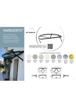 Marquise traditionnelle en aluminium soudé | Marguerite