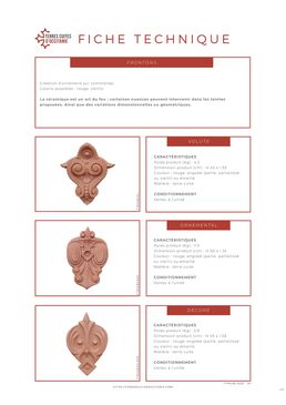 Fronton décoratif en terre cuite | Ornement de toiture et façade sur mesure