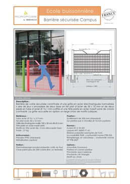 Barrière de voirie sécurisée | Barrière sécurisée Campus en acier galvanisé thermolaqué