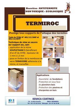 Technique de barrière anti termites sans solvant non toxique | TERMIROC 