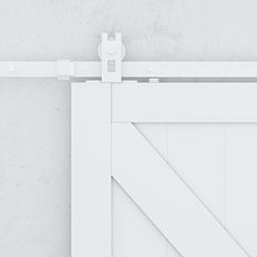 Ferrure de porte coulissante bois en acier trempé blanc | Quadrat 1 - AC030115