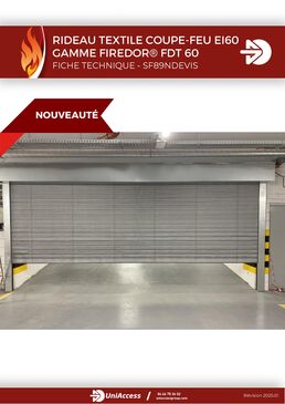 Rideau textile coupe-feu EI60 – EI120