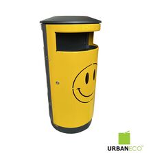 Poubelle urbaine double-flux | SMILEY PARK TRI 2 FLUX – Ludique 