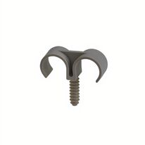 DOUBLE ACCROCHE TUBE IRO 16MM SIMPLE NOIR | TECLINK