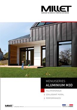 Baie coulissante murale aluminium multimatériaux | M3DS