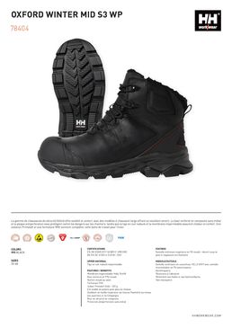 Chaussures de sécurité en noir | OXFORD WINTER MID S3 WP