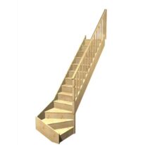 Escalier Faubourg quart tournant bas rampe Moulure | LAPEYRE SERVICES