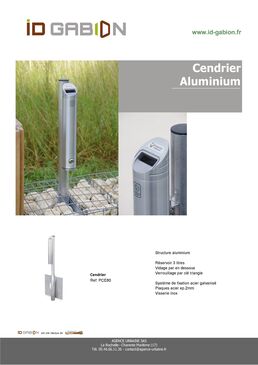 Poubelle pour gabions structure métal et pierres | Gamme propreté