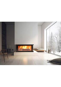 Insert bois double coin horizontal avec porte battante | Venus 850 DC 