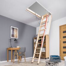 Escalier escamotable avec échelle en bois | LWL Extra 