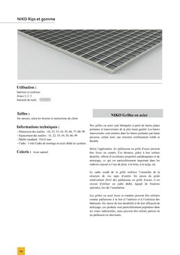 Grilles en acier haute qualité - Nettoyantes et antidérapantes | NIKO