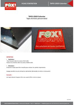 Tapis personnalisable avec votre  logo | COLORSTAR