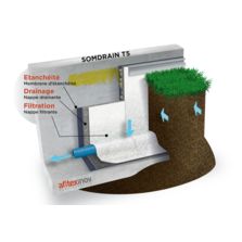 Étanchéité et drainage des parois entérrées | Somdrain T5