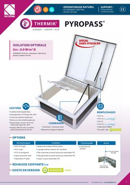 Exutoire de fumées spécial cages d'escalier | Pyropass