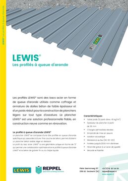 Plancher mixte acier béton de faible épaisseur | Profilés à queue d'aronde LEWIS