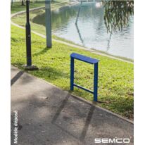 Mobilier urbain assis-debout | Assise assis-debout en acier thermolaqué