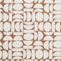 Tissu graphique pour siège, rideaux, murs et accessoires | Fjord Cognac 4260-04