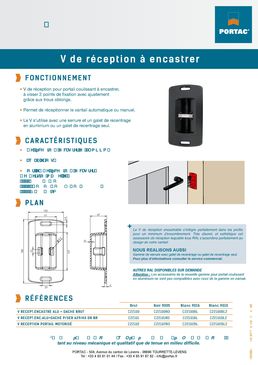 V de réception pour portail coulissant | PORTAC - C221...