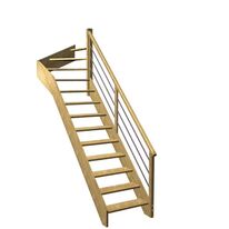 Escalier Aria quart tournant haut rampe Régate tubes acier | LAPEYRE SERVICES