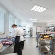 Plafond acoustique nettoyable en laine de roche | Rockfon CleanSpace Pro