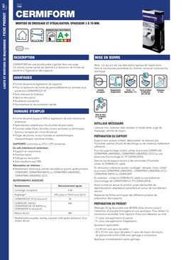 Mortier de dressage et d'égalisation | CERMIFORM 