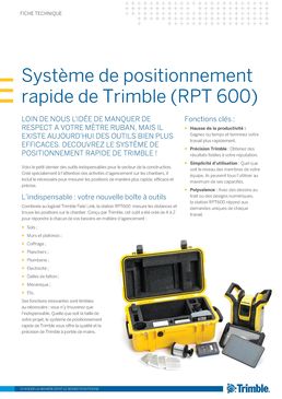 Station de mesure de positionnement totale robotisée | Trimble RPT600