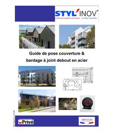 Guide de pose de la couverture et du bardage à joint debout en acier Styl'inov®