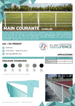 Clôture sportive I Main courante habillée