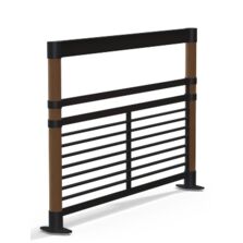 Barrière sécurisée de voirie | Barrière Bios en bois et acier pour espaces publics