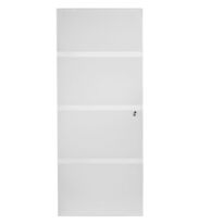 Porte coulissante verre | Horizon Blanc/Taupe
