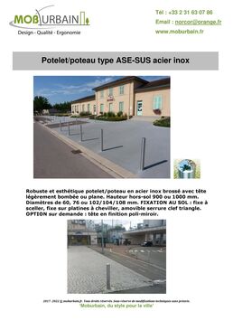 Potelets et bornes tous diamètres en acier inox contre intrusions et risques liés à la circulation des véhicules | POTASESUS