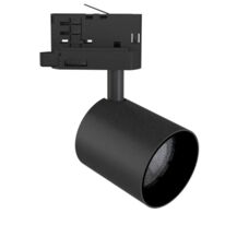 Spot LED sur rail triphasé noir 24 W TRIAC dimmable | Silumen