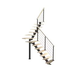 Escalier Elliot quart tournant intermédiaire rampe Cubik câbles | LAPEYRE SERVICES