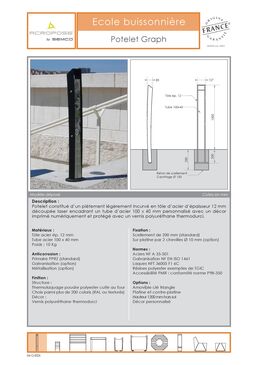 Potelet de voirie | Potelet Graph en acier avec décor personnalisable