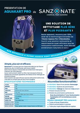 Appareil de nettoyage à ozone aqueux | Aquakart Pro de Sanzonate