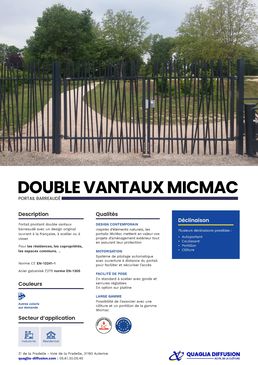Portail Acier Barreaudé Battant | Portail double vantaux MicMac